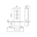 WIPO Design-Energiebox Schuko-Steckdose 3-fach plus USB-A Charger 2-fach, Edelstahl/Glas weiß