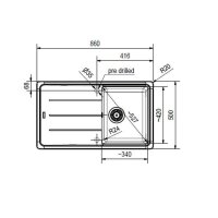 Franke Einbauspüle Basis BFG 611-86 Fragranit+ Onyx